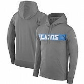 Men's Detroit Lions Nike Sideline Team Performance Pullover Hoodie Gray,baseball caps,new era cap wholesale,wholesale hats